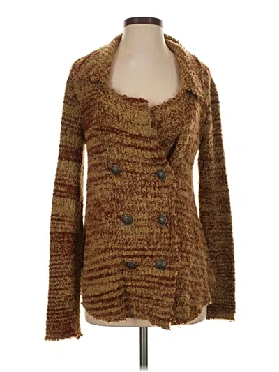 Pre-owned Free People Cardigan Sweater In Brown