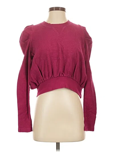 Pre-owned Free People Cardigan Sweater In Burgundy