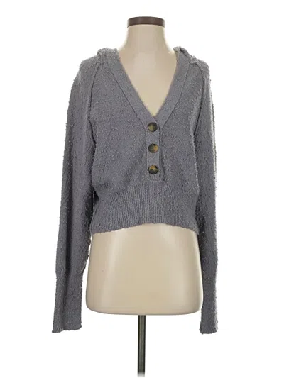Pre-owned Free People Cardigan Sweater In Gray