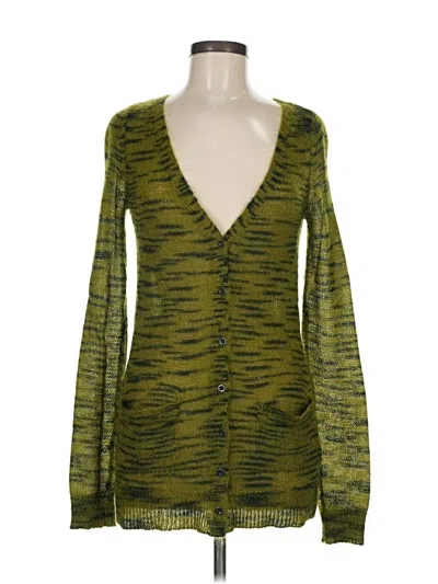 Pre-owned Free People Cardigan Sweater In Green