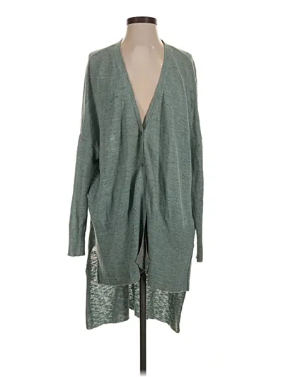 Pre-owned Free People Cardigan Sweater In Green