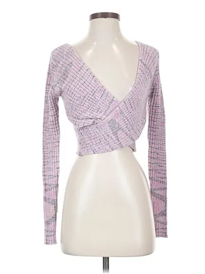 Pre-owned Free People Cardigan Sweater In Purple