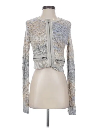 Pre-owned Free People Cardigan Sweater In Silver
