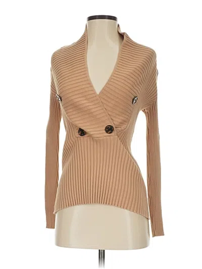 Pre-owned Free People Cardigan Sweater In Tan