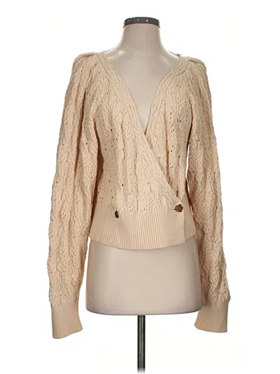Pre-owned Free People Cardigan Sweater In Tan