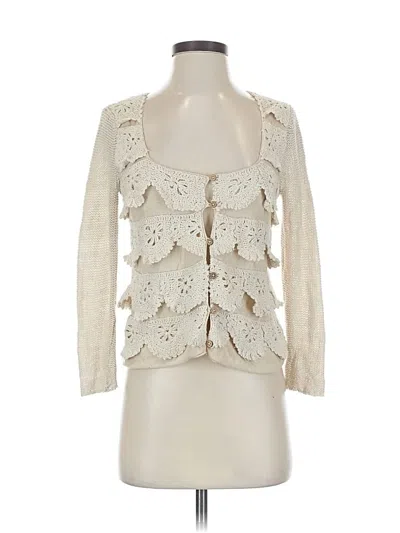 Pre-owned Free People Cardigan Sweater In White