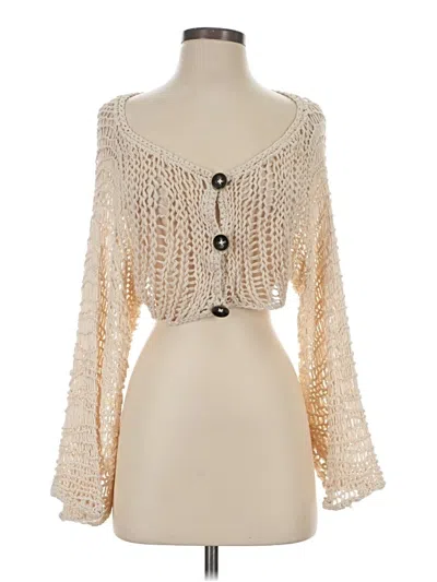 Pre-owned Free People Cardigan Sweater In White
