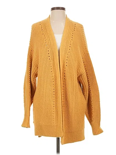 Pre-owned Free People Cardigan Sweater In Yellow