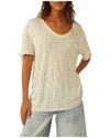 Free People Care Fp All I Need Short Sleeve Tee In Mineral Sea Combo In Multi