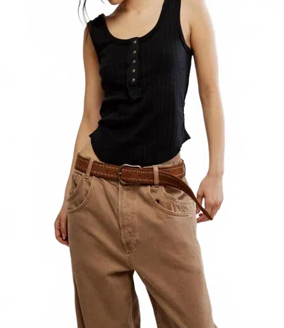Free People Care Fp Bryson Henley Tank In Black