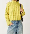 FREE PEOPLE CARE FP SOUL SEARCHER SWEATER IN YELLOW