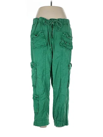 Pre-owned Free People Cargo Pants In Green