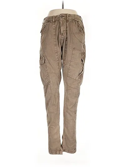 Pre-owned Free People Cargo Pants In Tan