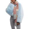 Free People Carina Swirl Colorblock Scarf In Ivory