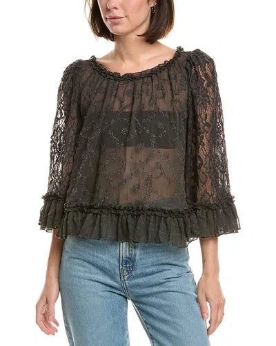 Free People Carly Cape Top In Black