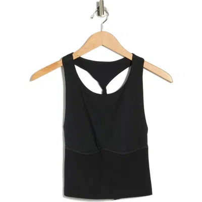 Free People Carpe Diem Racerback Crop Jersey & Rib Camisole In Black