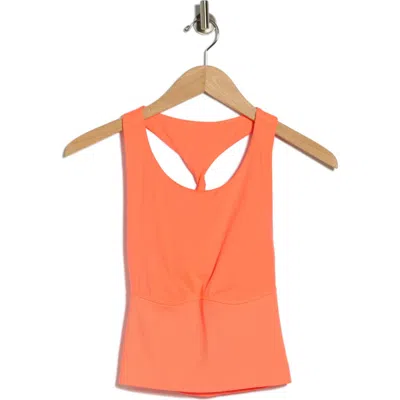 Free People Carpe Diem Racerback Crop Jersey & Rib Camisole In Orange