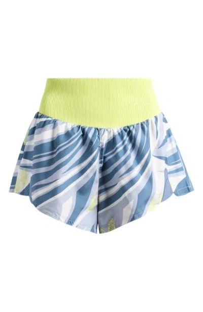 Free People Carpe Diem Stripe Colorblock Shorts In Sporty Stripe Combo Sky
