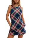 Free People Carven Plaid Heart Minidress In Multi
