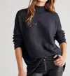 FREE PEOPLE CASEY TUNIC SWEATER IN BLACK