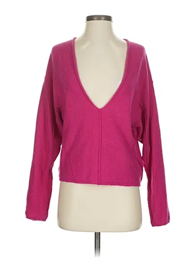 Pre-owned Free People Cashmere Cardigan Sweater In Pink