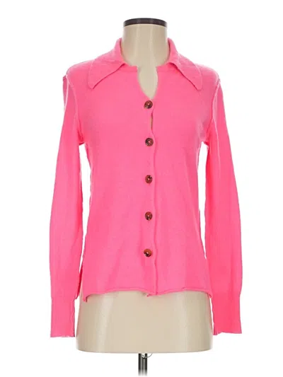 Pre-owned Free People Cashmere Cardigan Sweater In Pink