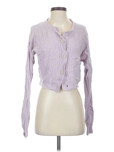 Pre-owned Free People Cashmere Cardigan Sweater In Purple
