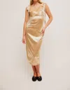 Free People Casino Got Glam Tie Strap Satin Midi Dress In Multi
