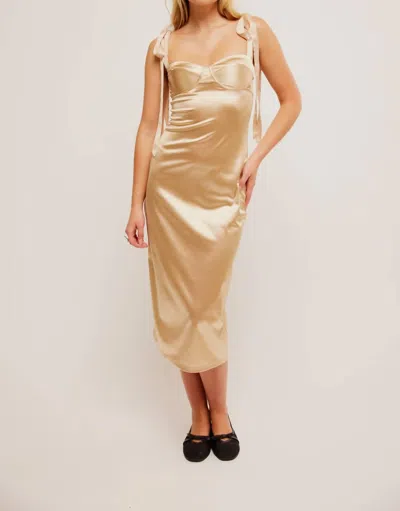 FREE PEOPLE CASINO GOT GLAM DRESS IN LATTE