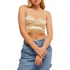Free People Casino Royal Underwire Satin Bra Top In Latte Casino
