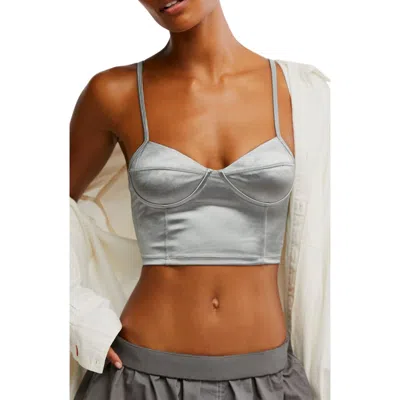 Free People Casino Royal Underwire Satin Bra Top In Seafoam Casino