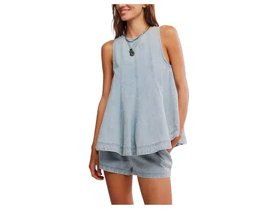Free People Cassius Denim Set In Blue