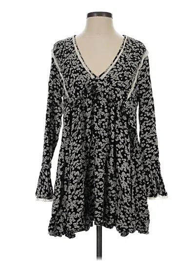 Pre-owned Free People Casual Dress In Black