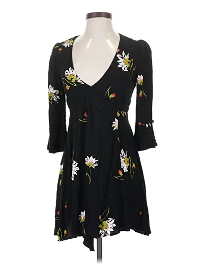 Pre-owned Free People Casual Dress In Black