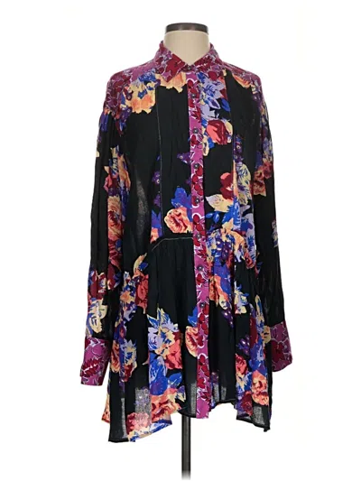 Pre-owned Free People Casual Dress In Black