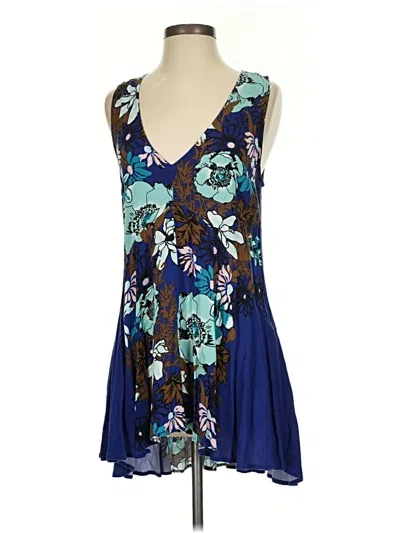 Pre-owned Free People Casual Dress In Blue