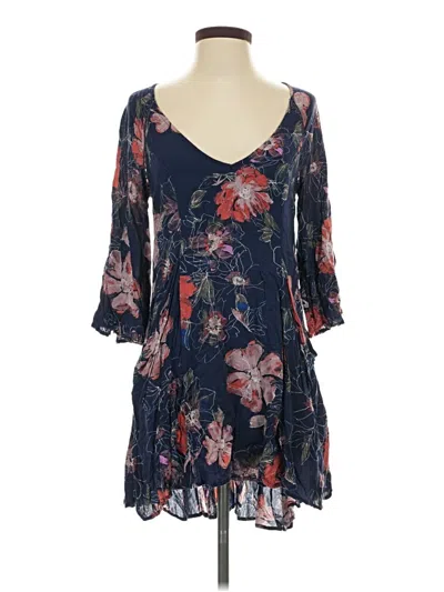 Pre-owned Free People Casual Dress In Blue