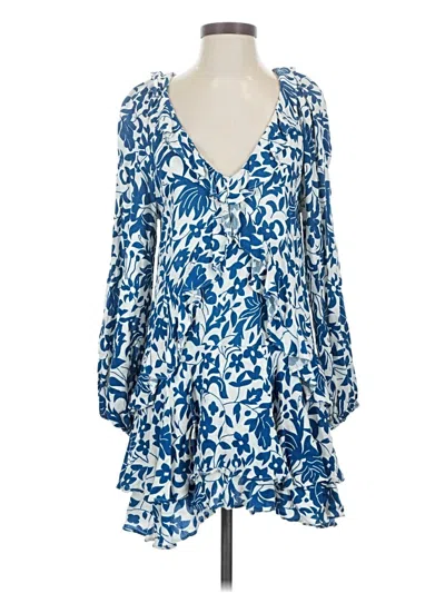 Pre-owned Free People Casual Dress In Blue