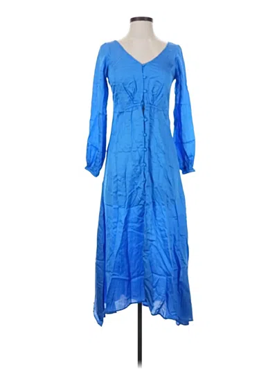 Pre-owned Free People Casual Dress In Blue