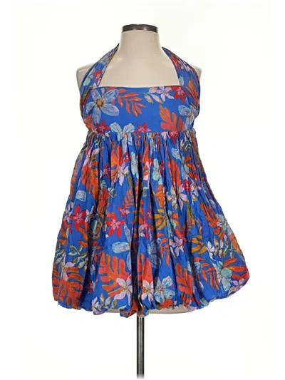 Pre-owned Free People Casual Dress In Blue