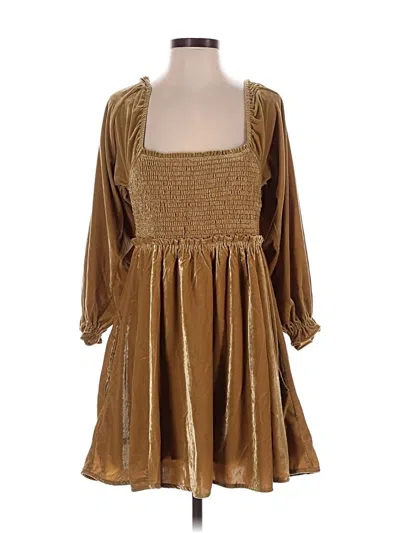Pre-owned Free People Casual Dress In Brown