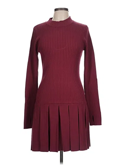 Pre-owned Free People Casual Dress In Burgundy