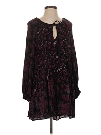 Pre-owned Free People Casual Dress In Burgundy