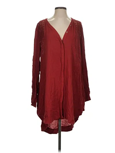 Pre-owned Free People Casual Dress In Burgundy
