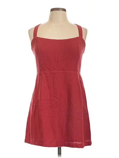 Pre-owned Free People Casual Dress In Burgundy