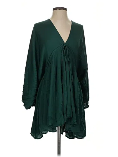Pre-owned Free People Casual Dress In Green