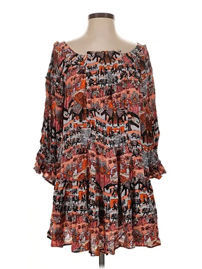 Pre-owned Free People Casual Dress In Orange