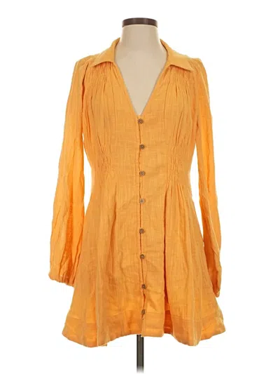 Pre-owned Free People Casual Dress In Orange