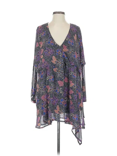Pre-owned Free People Casual Dress In Purple