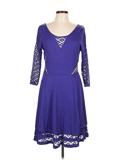 Pre-owned Free People Casual Dress In Purple